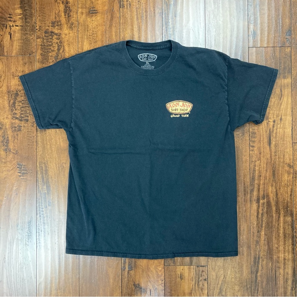 Ron Jon Surf Shop Black Grand Turk Good Life Graphic Logo Tee Men’s Size XL.